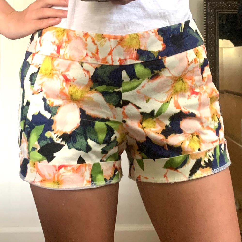 J crew floral shorts